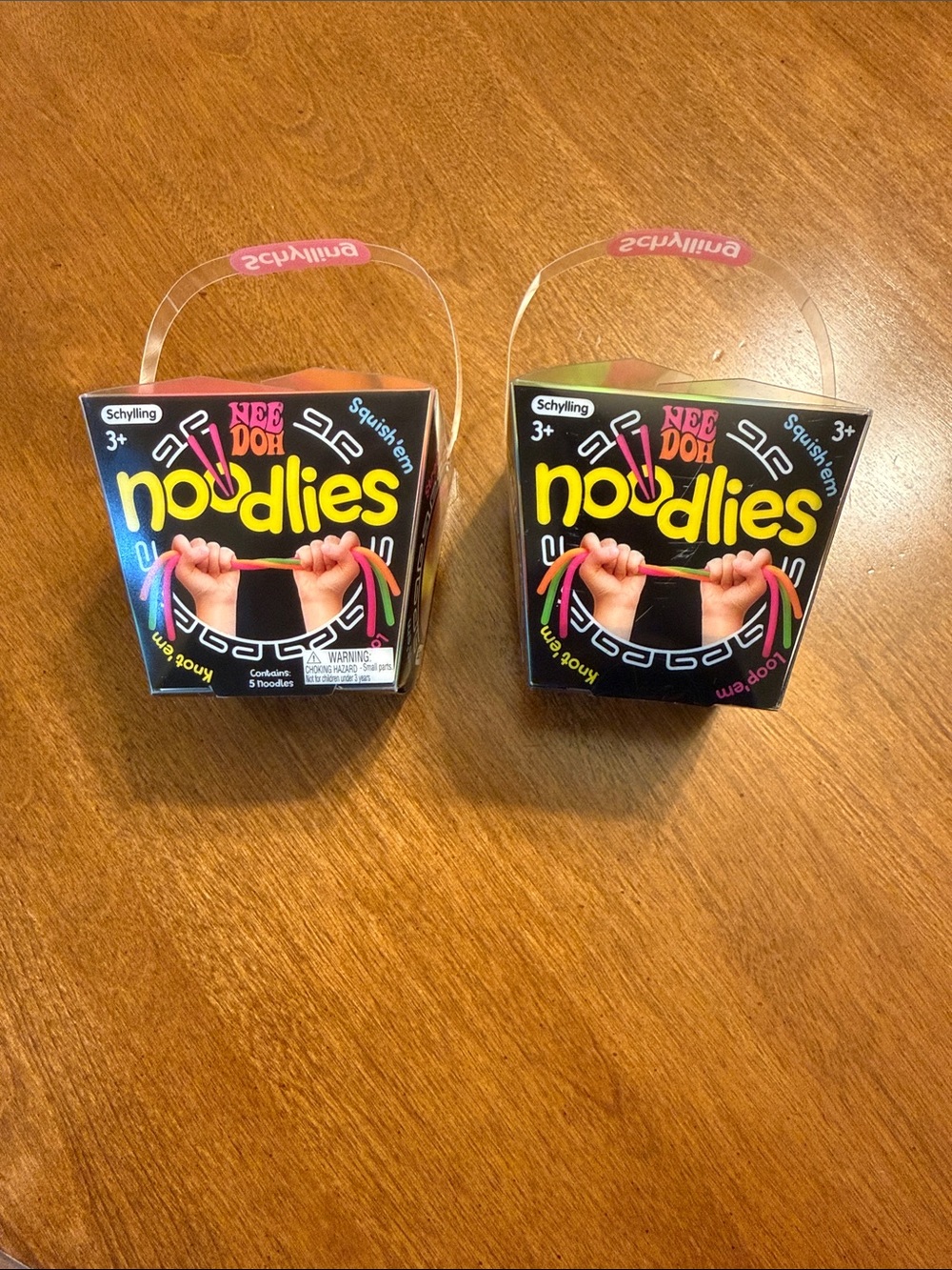 Needoh Noodlies Squish Toys set of 2 Multicolor noodles